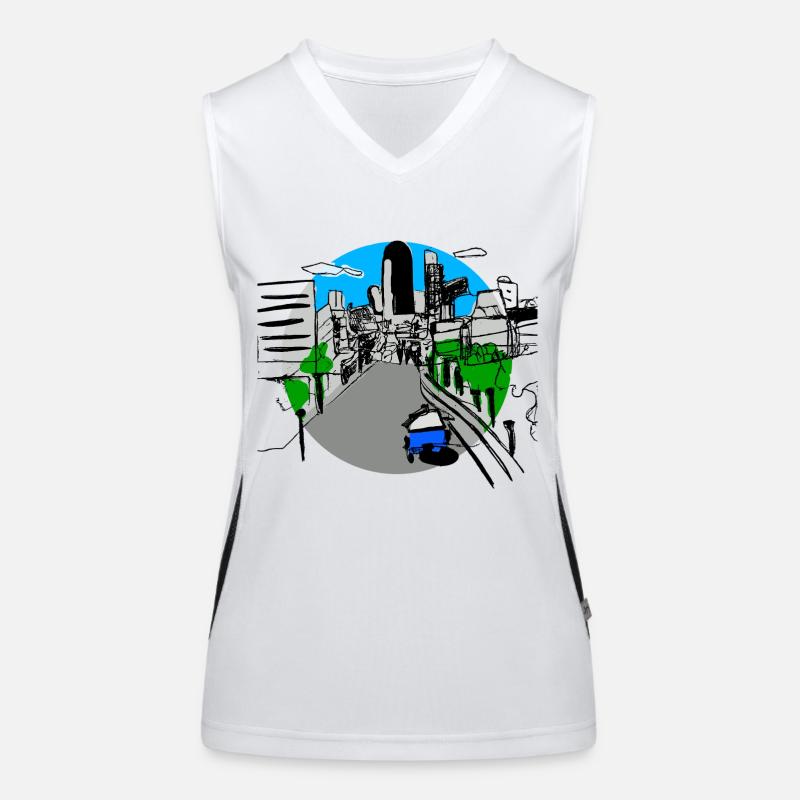 Metropole Funktionelles Kontrast-Tank Top für Frauen