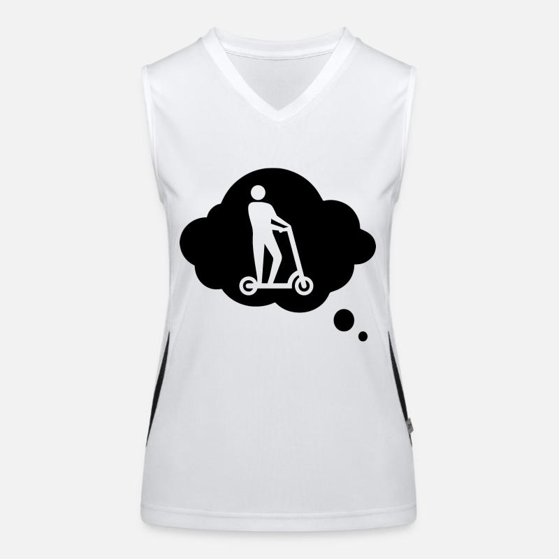 E-Scooter E-Roller Scooter Women's Functional Contrast Tank Top