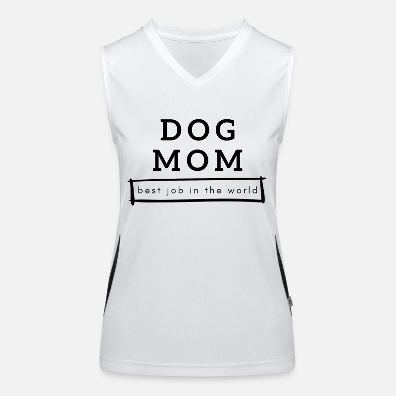 Hund Mama - bester Job der Welt Funktionelles Kontrast-Tank Top für Frauen