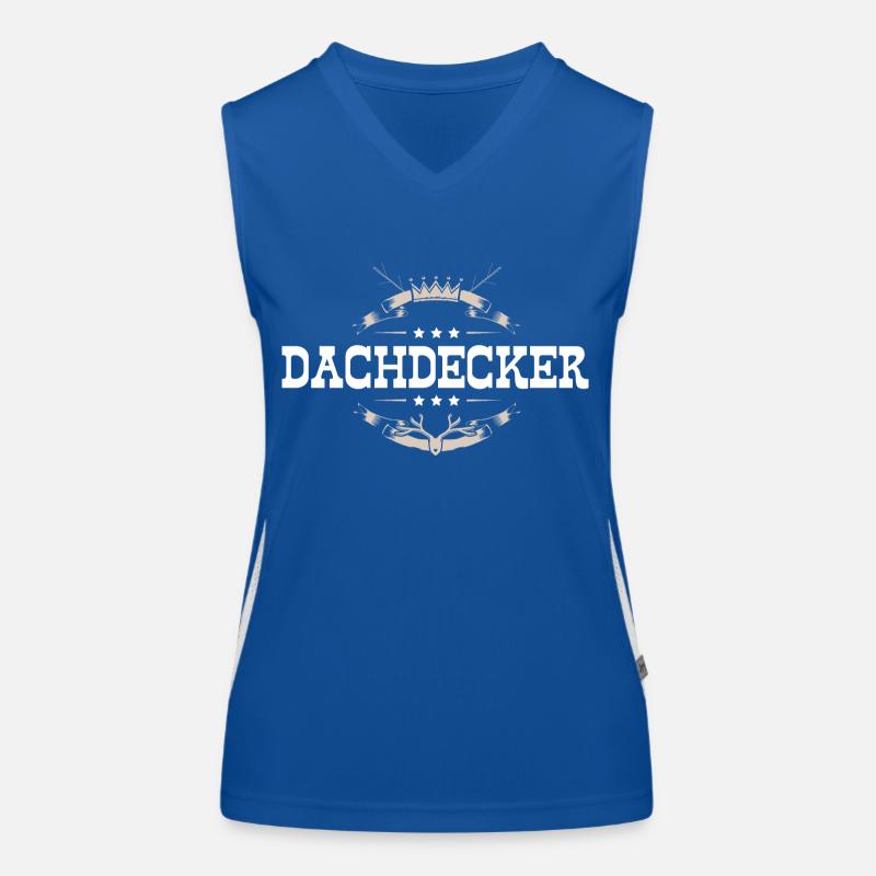 Dachdecker Beruf Funktionelles Kontrast-Tank Top für Frauen