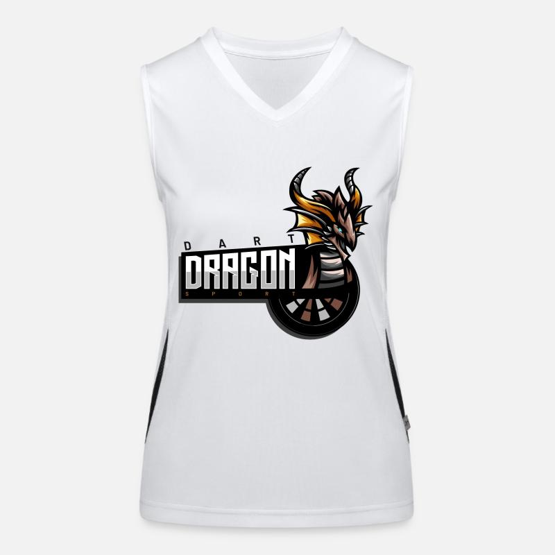 Emblème du dragon de fléchettes Débardeur respirant contrasté Femme