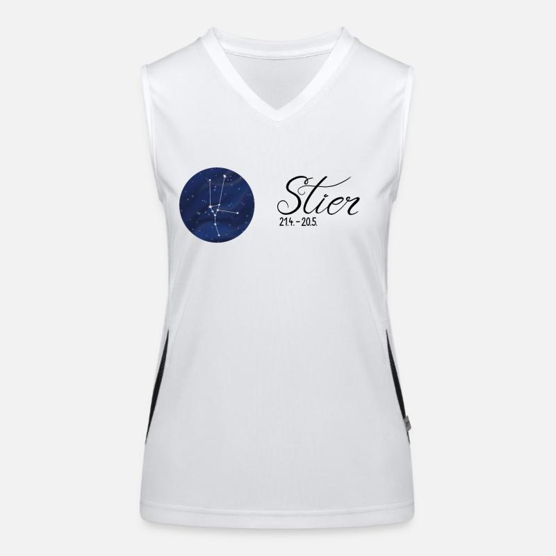 Sternzeichen Stier Tierkreiszeichen Astrologie Funktionelles Kontrast-Tank Top für Frauen