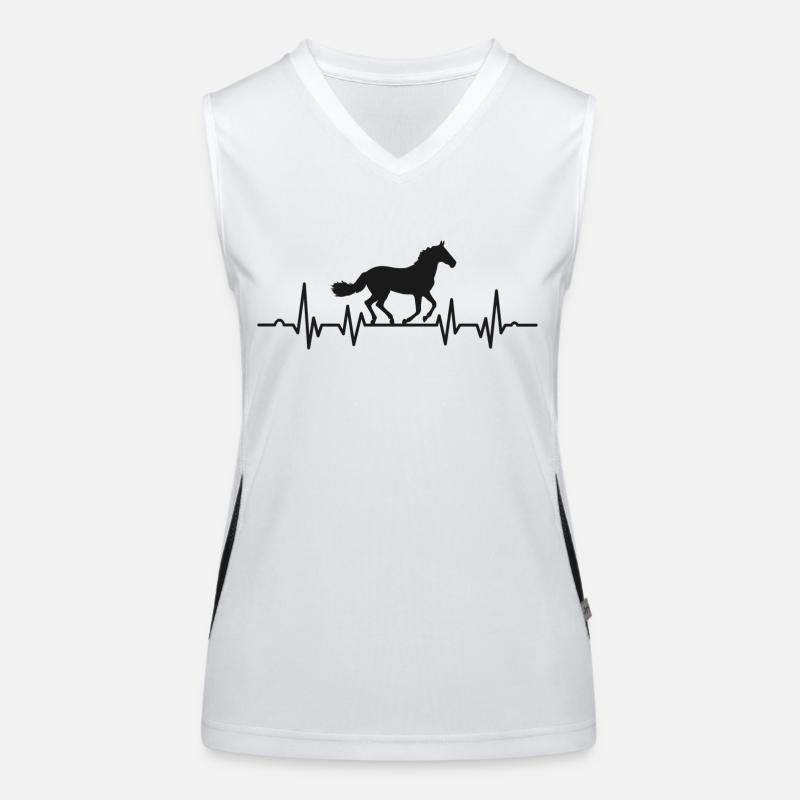 PFERDE-HERZSCHLAG Funktionelles Kontrast-Tank Top für Frauen
