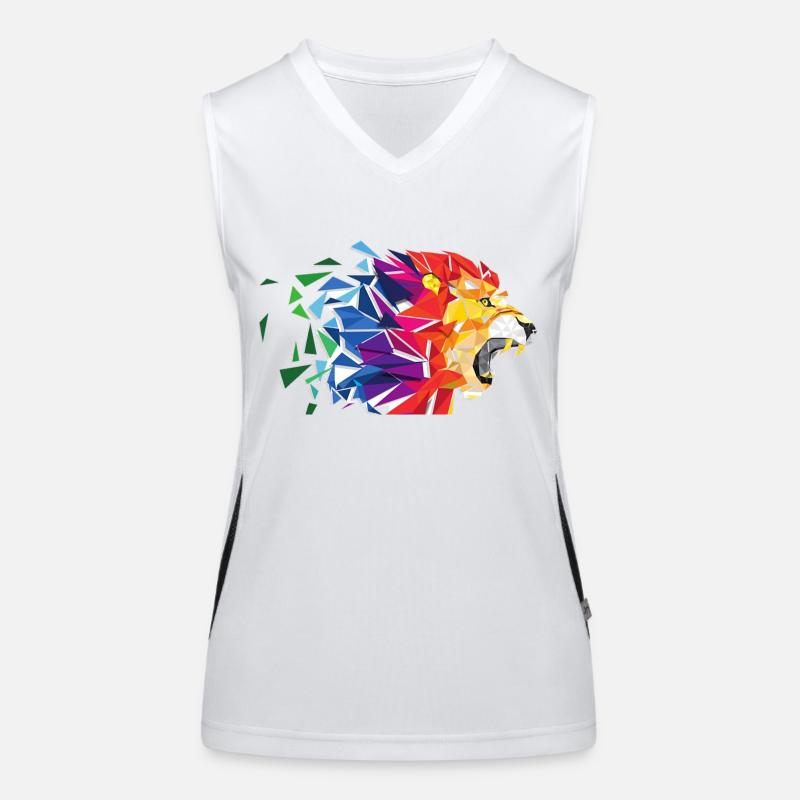 Löwe Funktionelles Kontrast-Tank Top für Frauen