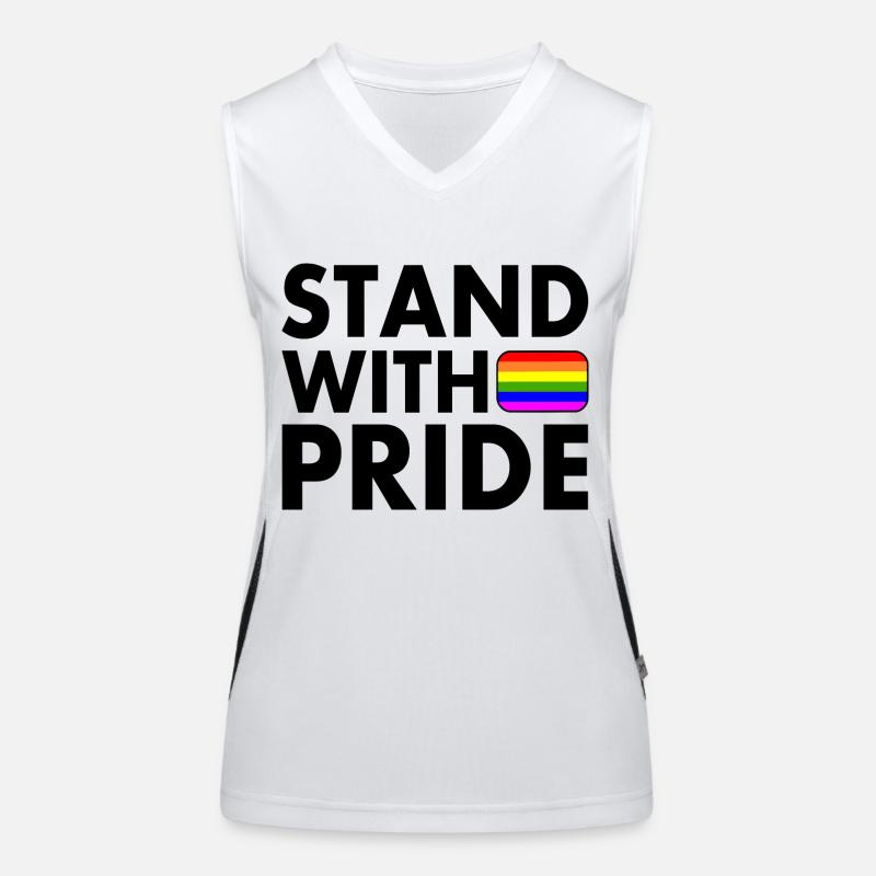 Stand with pride Débardeur respirant contrasté Femme