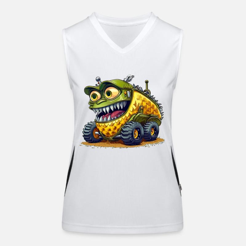 Gluttonous harvester works tirelessly Women's Functional Contrast Tank Top
