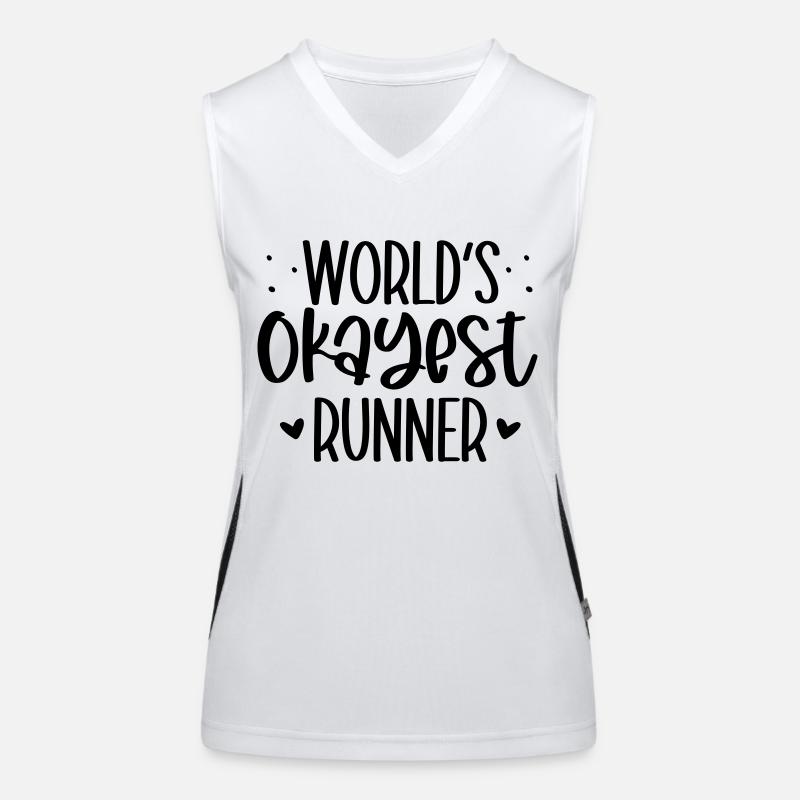 World's okayest runner Women's Functional Contrast Tank Top