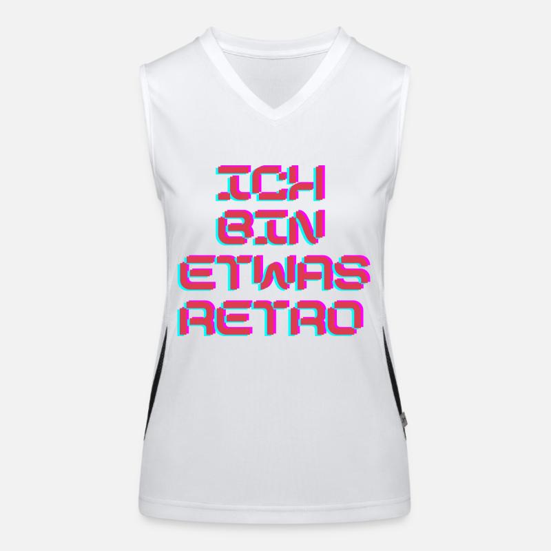 Retro Funktionelles Kontrast-Tank Top für Frauen