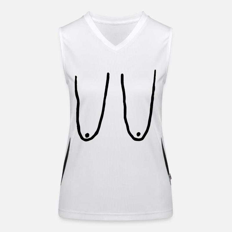 Boobs boobs chest Women's Functional Contrast Tank Top