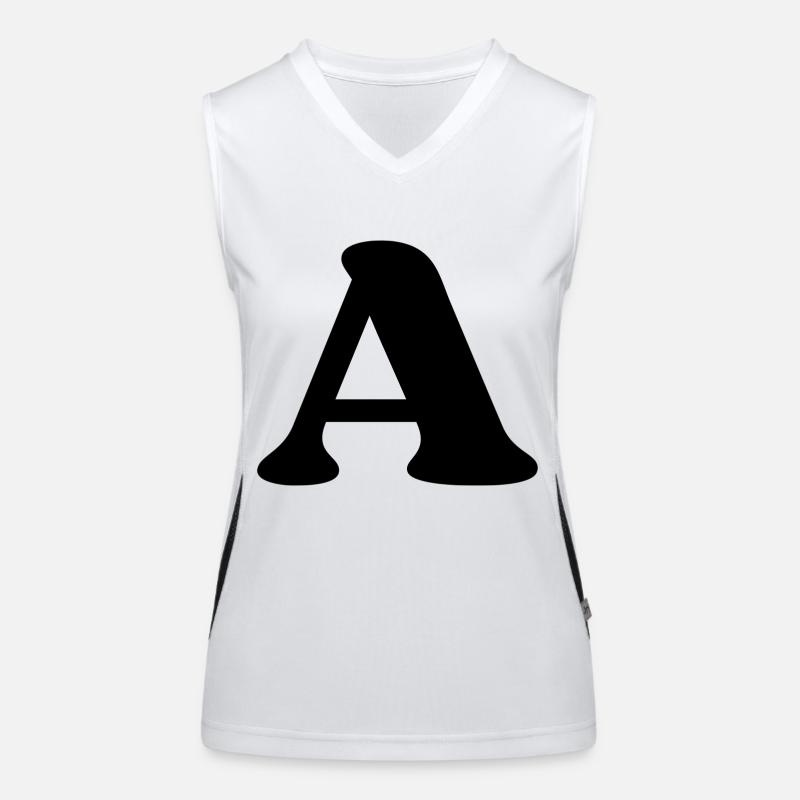 Buchstabe a Funktionelles Kontrast-Tank Top für Frauen