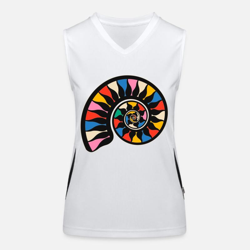 Fossile d’ammonite Débardeur respirant contrasté Femme