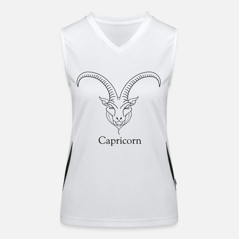 Sternzeichen - Steinbock Funktionelles Kontrast-Tank Top für Frauen