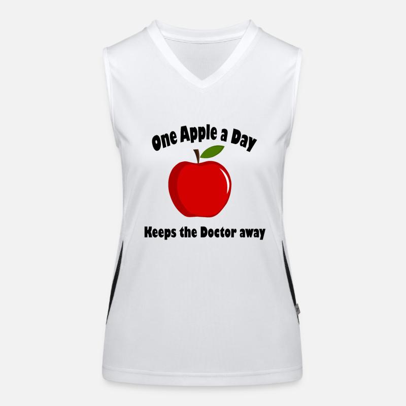 One Apple a Day keeps the Doctor away! Funktionelles Kontrast-Tank Top für Frauen
