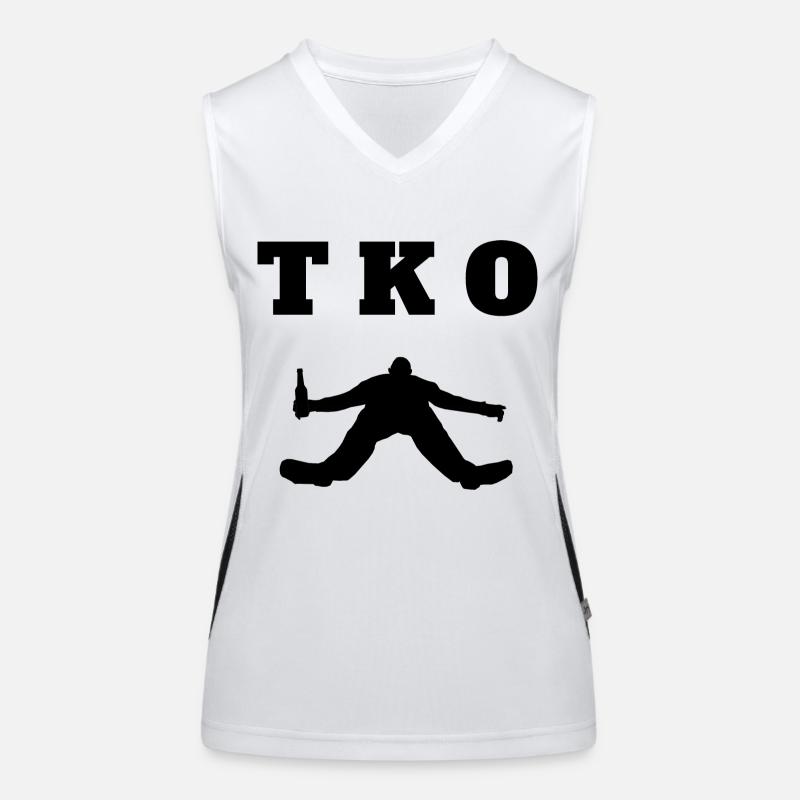 TKO Drunk Man Passed Out Blackout Drunken Coma Women's Functional Contrast Tank Top
