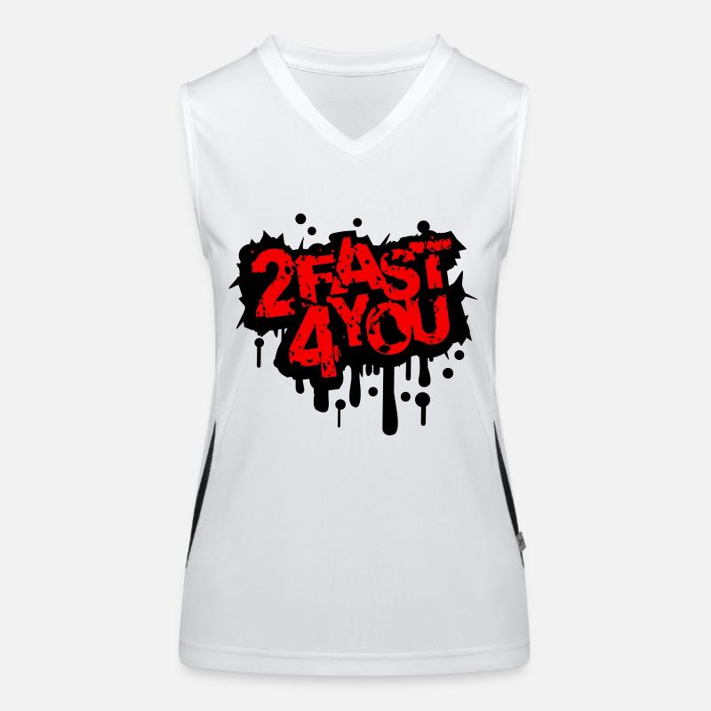 Too Fast for You Saying 2 Too Fast 4 For You Women's Functional Contrast Tank Top