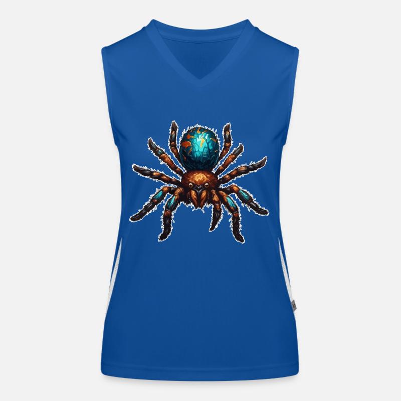 Spinne / Netz / Haustier / Kriechtier / Achtbeiner Funktionelles Kontrast-Tank Top für Frauen