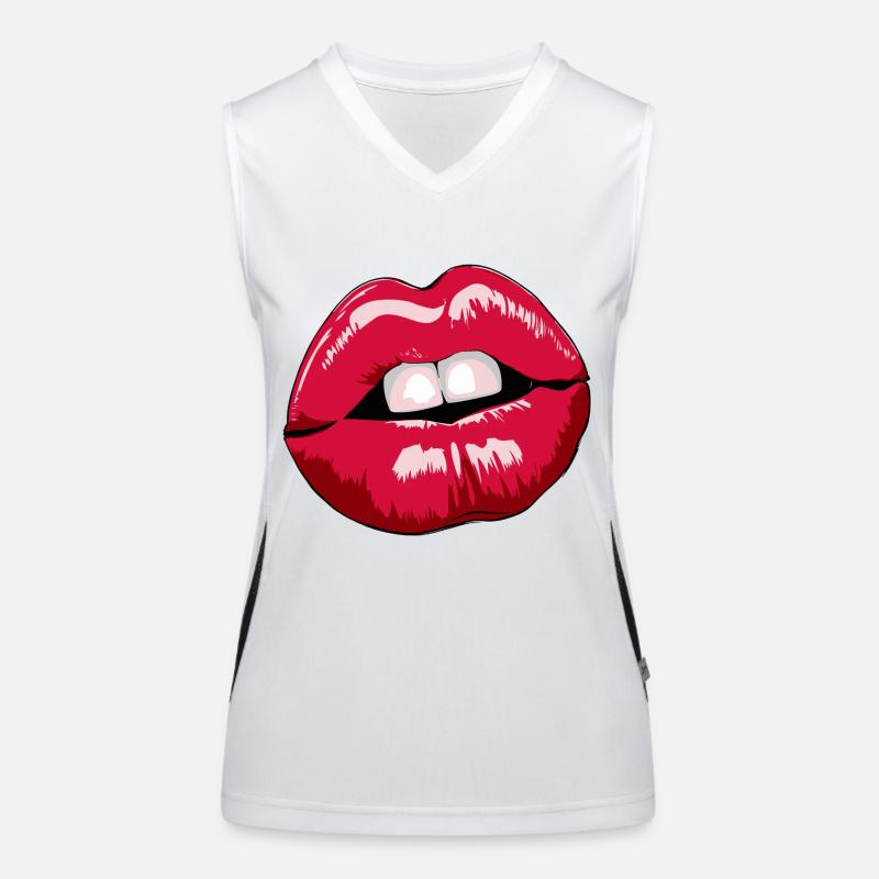 LIPPEN Funktionelles Kontrast-Tank Top für Frauen