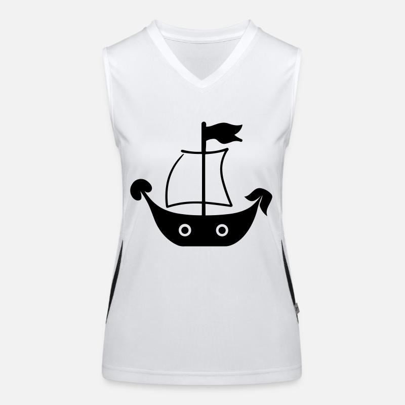 Pirate ship Women's Functional Contrast Tank Top