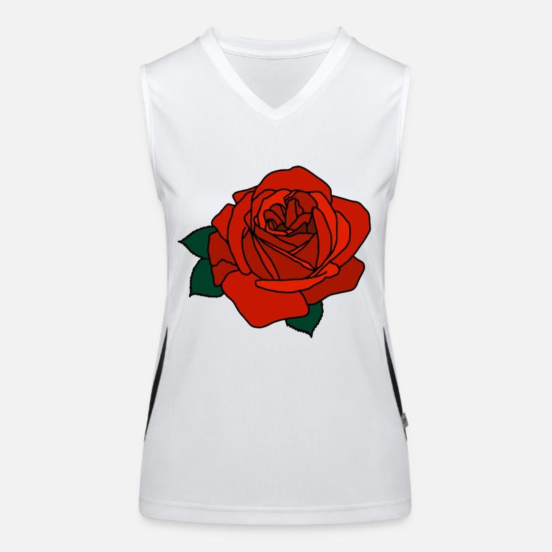 Red Rose Women's Functional Contrast Tank Top