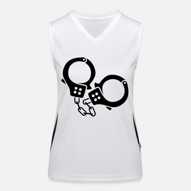 handschellen 2 Funktionelles Kontrast-Tank Top für Frauen