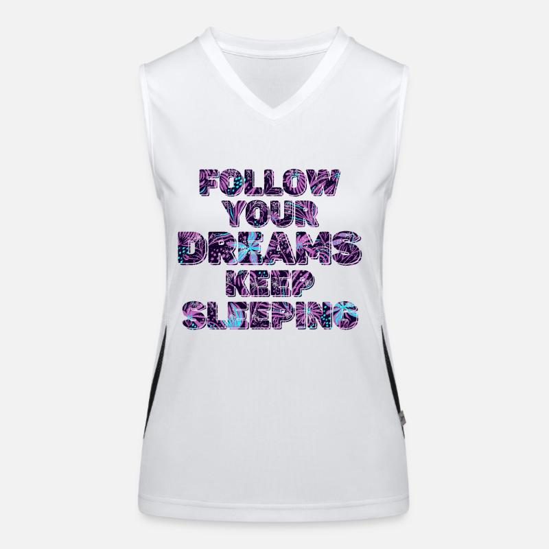 Keep Your Dreams Keep Sleeping Women's Functional Contrast Tank Top