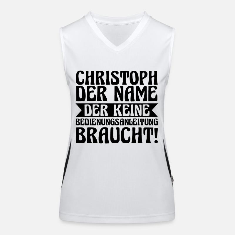 First name Chris Christoph Women's Functional Contrast Tank Top
