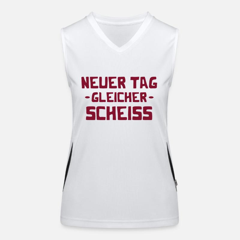 Neuer Tag - Gleicher Scheiss - Scheiß Funktionelles Kontrast-Tank Top für Frauen