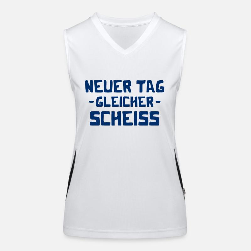 Neuer Tag - Gleicher Scheiss - Scheiß Funktionelles Kontrast-Tank Top für Frauen