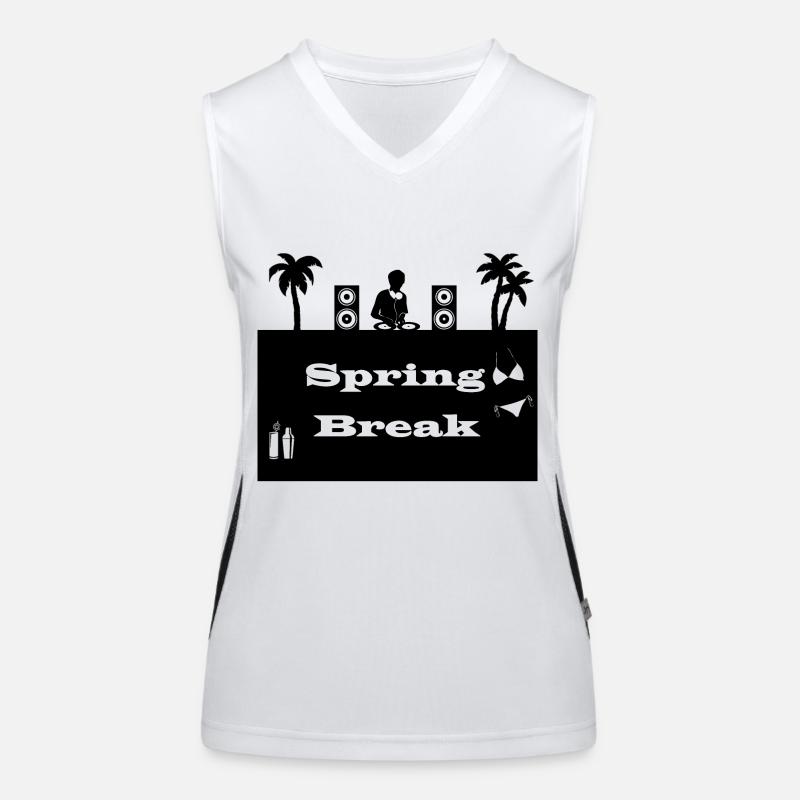 spring break noir Débardeur respirant contrasté Femme