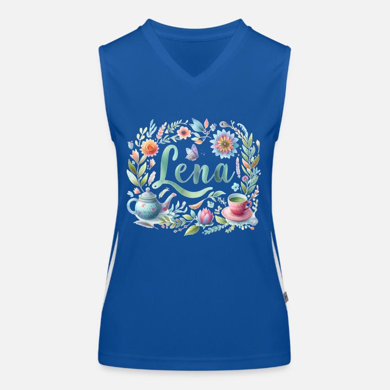 Lena Last name First name Watercolor Women's Functional Contrast Tank Top