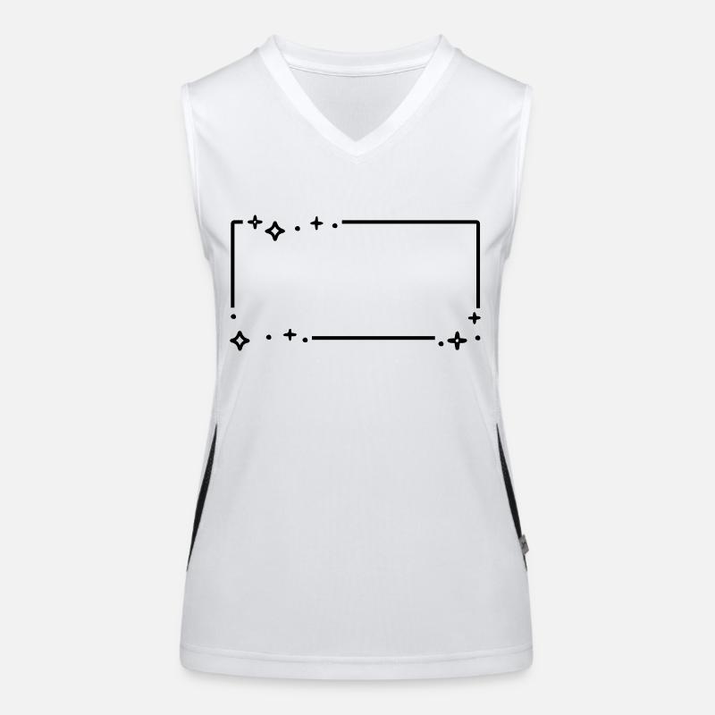 Sternchen Sterne Rahmen Funktionelles Kontrast-Tank Top für Frauen