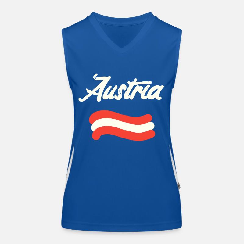Drapeau de l’Autriche Débardeur respirant contrasté Femme