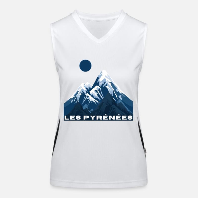 Les Pyrénées - idée cadeau Débardeur respirant contrasté Femme