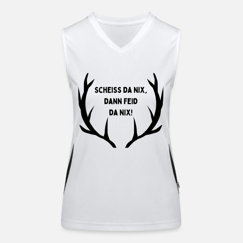 Scheiss da nix, dann feid da nix Funktionelles Kontrast-Tank Top für Frauen