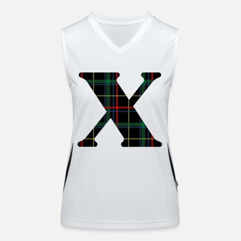 Monogramme x tartan écossais Débardeur respirant contrasté Femme