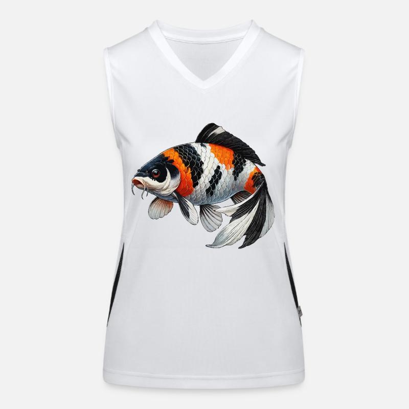 Koi Karpfen oder Wi sw Funktionelles Kontrast-Tank Top für Frauen