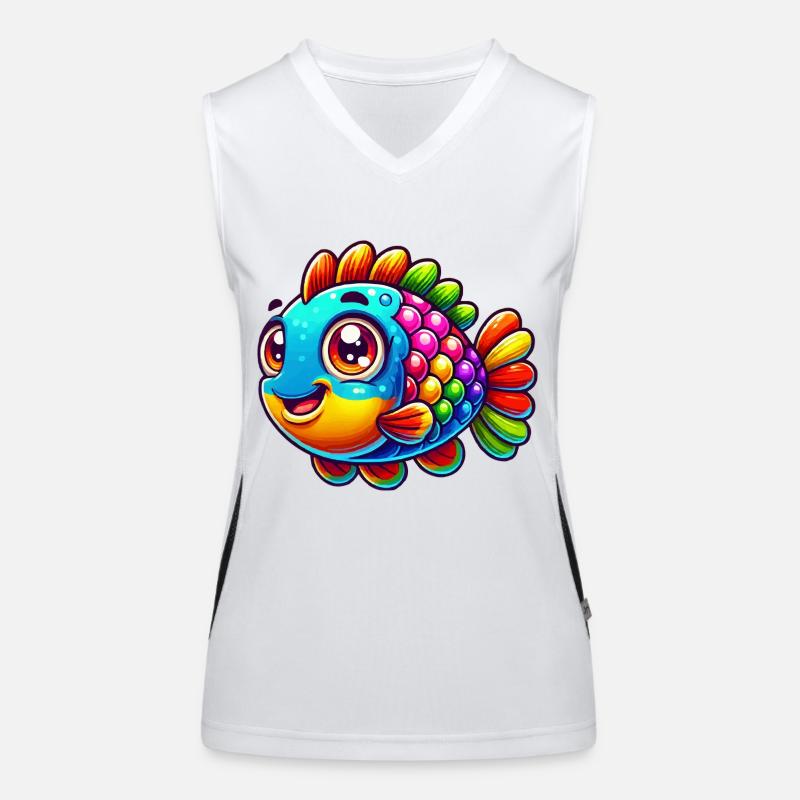 fisch 1 Funktionelles Kontrast-Tank Top für Frauen