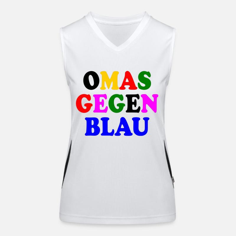 Omas gegen blau Funktionelles Kontrast-Tank Top für Frauen