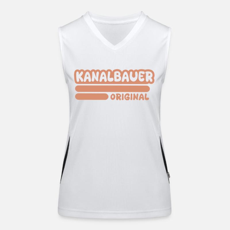 Kanalbauer als Beruf Funktionelles Kontrast-Tank Top für Frauen