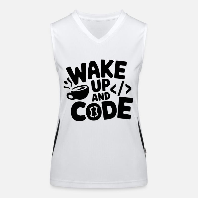 Aufwachen und Programmieren Funktionelles Kontrast-Tank Top für Frauen