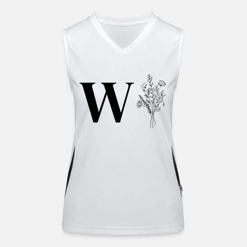 Minimalist Flower Lette Women's Functional Contrast Tank Top