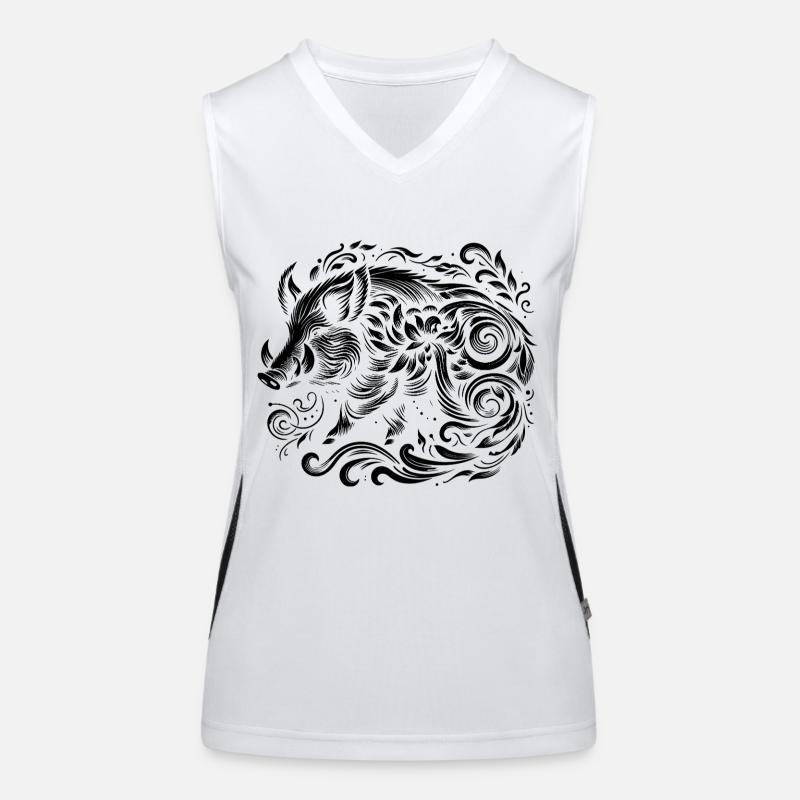 Wild boar Women's Functional Contrast Tank Top