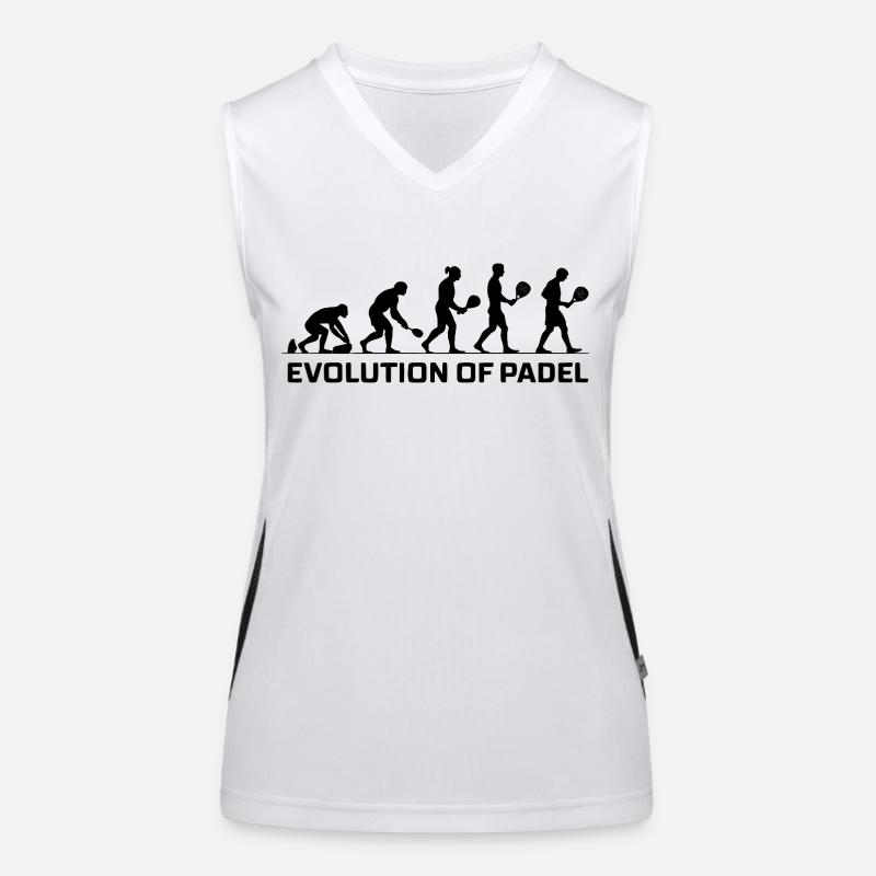 Evolution of padel 1 Funktionelles Kontrast-Tank Top für Frauen