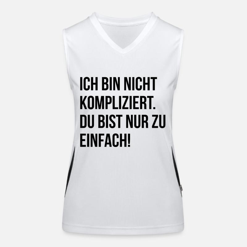 Ich bin nicht kompliziert. Du bist nur zu einfach! Funktionelles Kontrast-Tank Top für Frauen