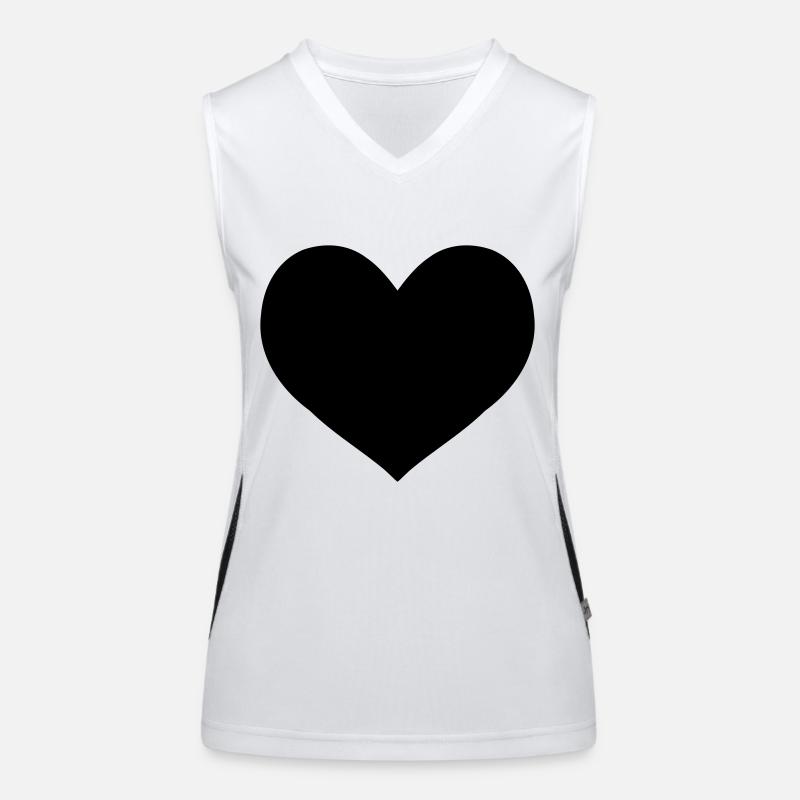 heart Women's Functional Contrast Tank Top