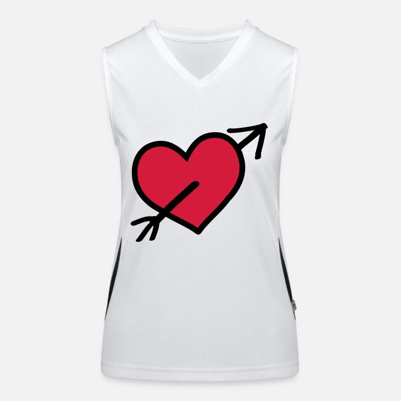 amor herz Funktionelles Kontrast-Tank Top für Frauen