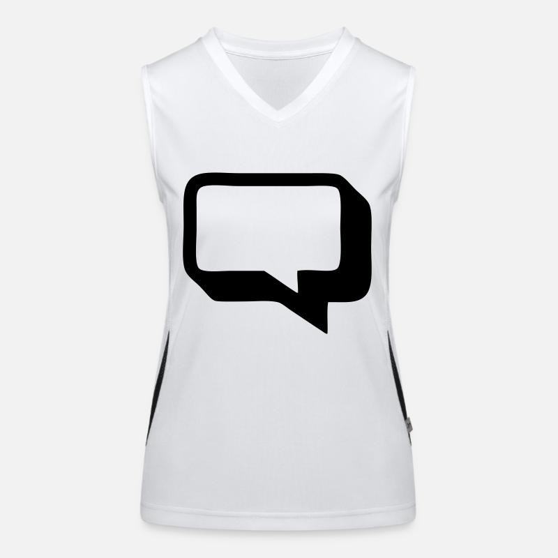 3D speech bubble 1färbig Women's Functional Contrast Tank Top