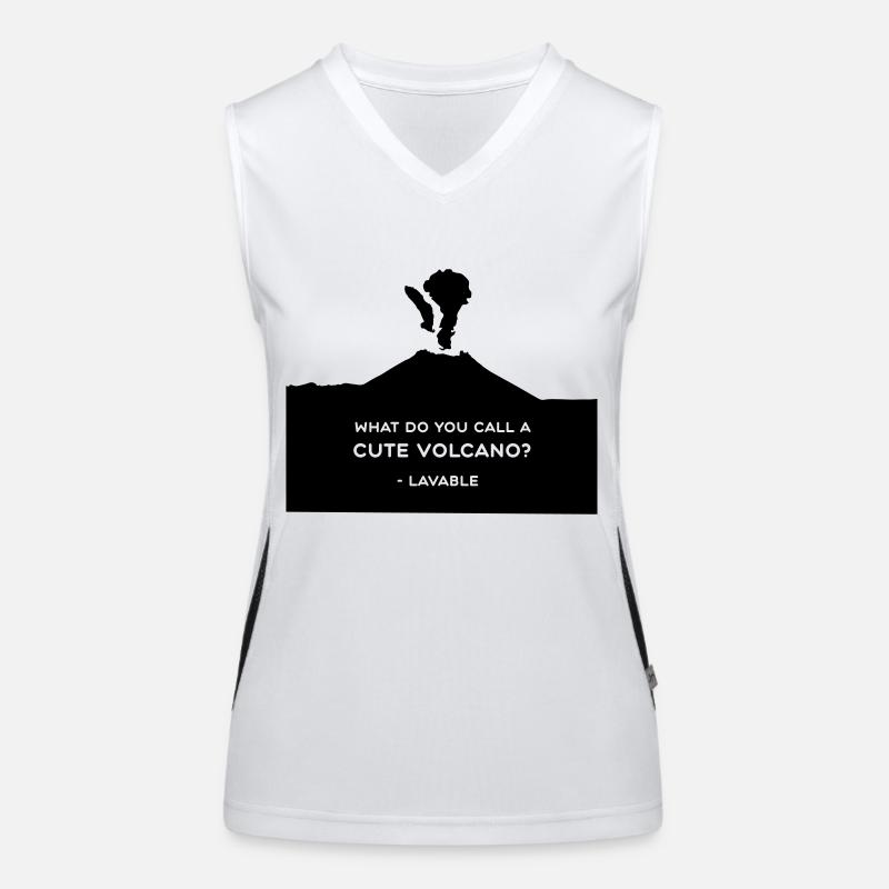 Vulkan-Liebe Funktionelles Kontrast-Tank Top für Frauen