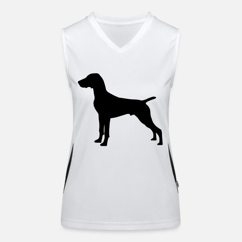 Jagdhund Deutsch-Kurzhaar Funktionelles Kontrast-Tank Top für Frauen