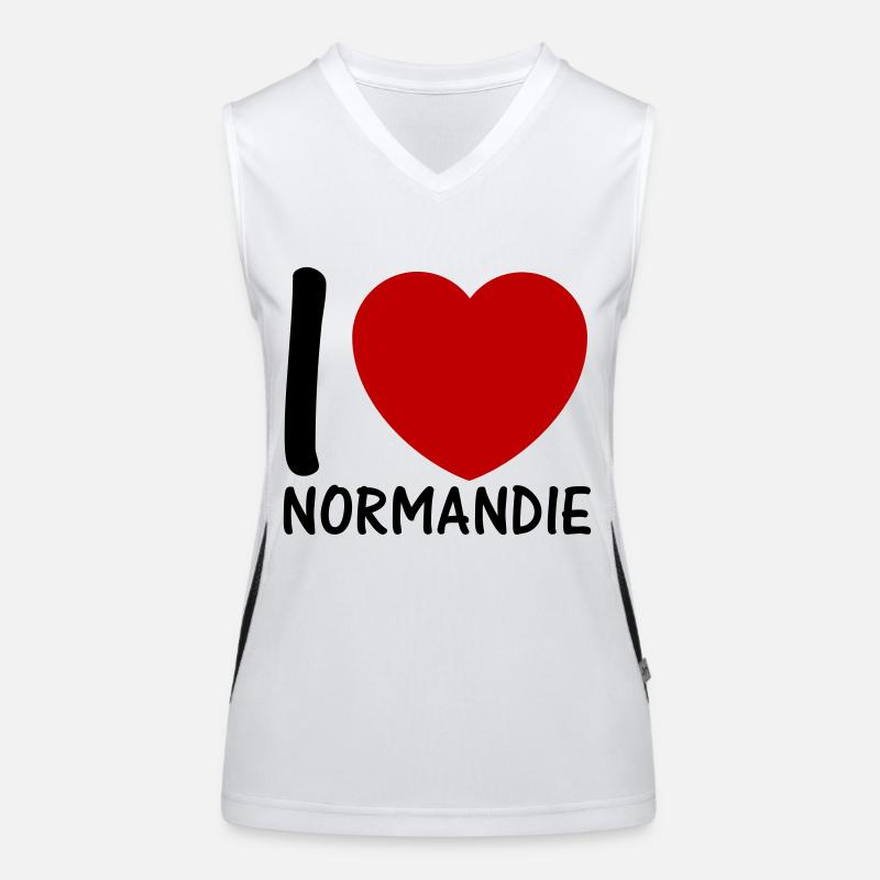 i love Normandy 2c Women's Functional Contrast Tank Top